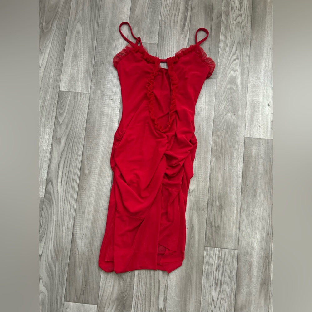 Red Ruffled Dress